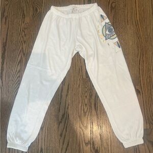 Spiritual Gangster Sweatpants- creamy white color